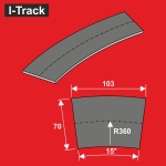 Hacker-Model MC24115B - H0 - Gleisbettungselemente für Märklin C, R1 = 360 mm 15° (12 Stück)